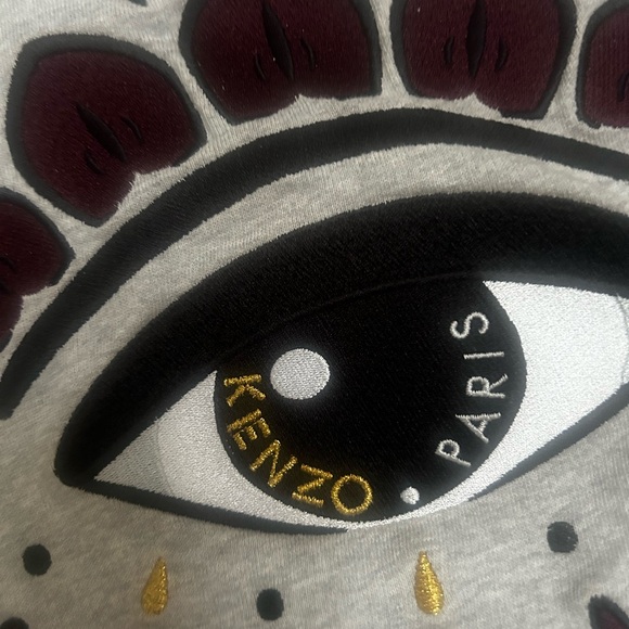 Kenzo Paris grey crew neck long sleeve with a design - Picture 2 of 3